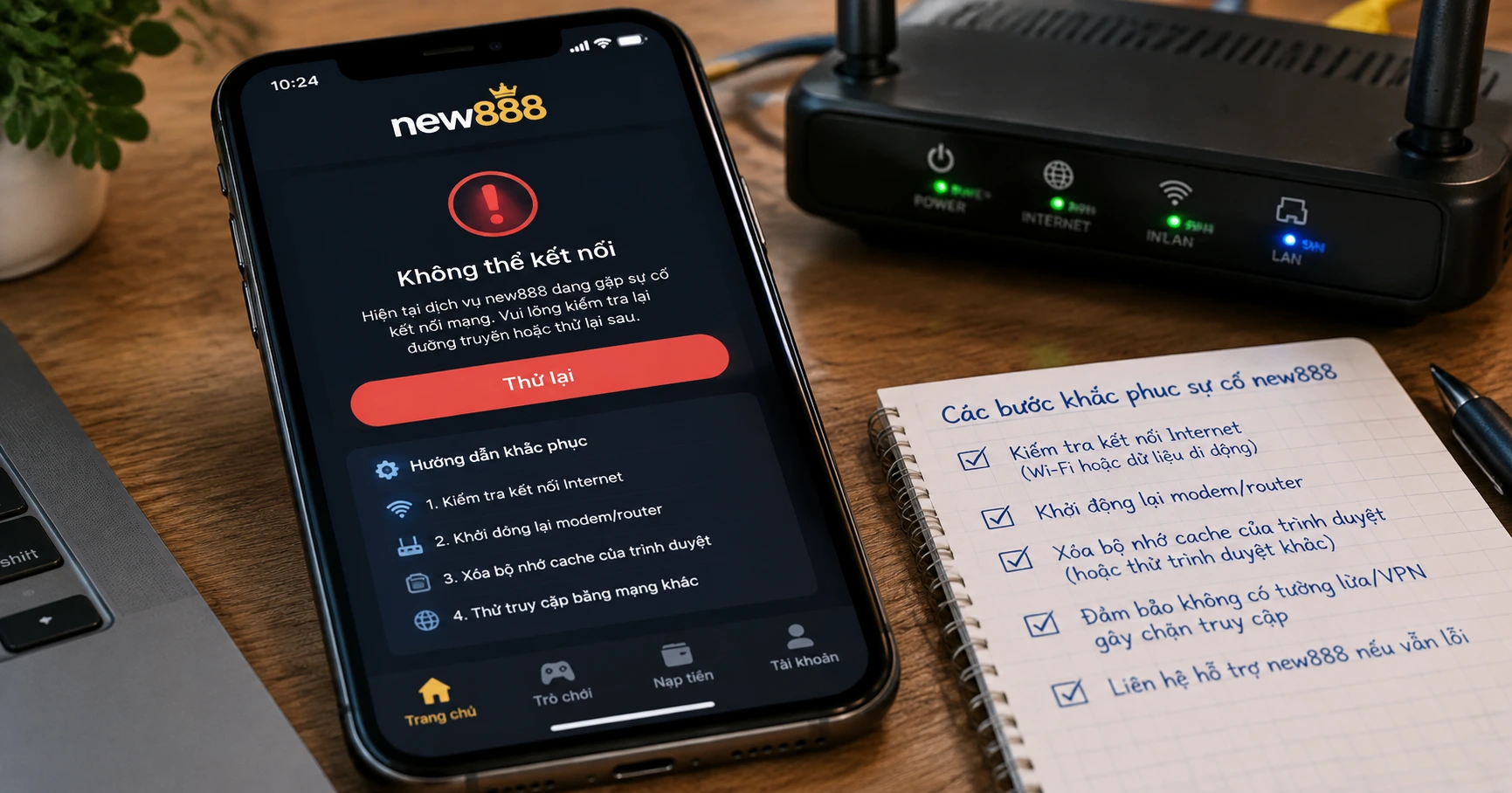 Giải pháp và nguyên nhân phổ biến khi new888 bị sự cố - image 2